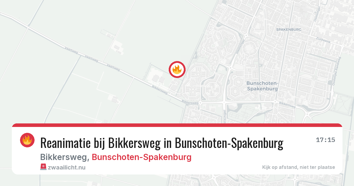 Reanimatie bij Bikkersweg in Bunschoten-Spakenburg — 18 mrt 2026