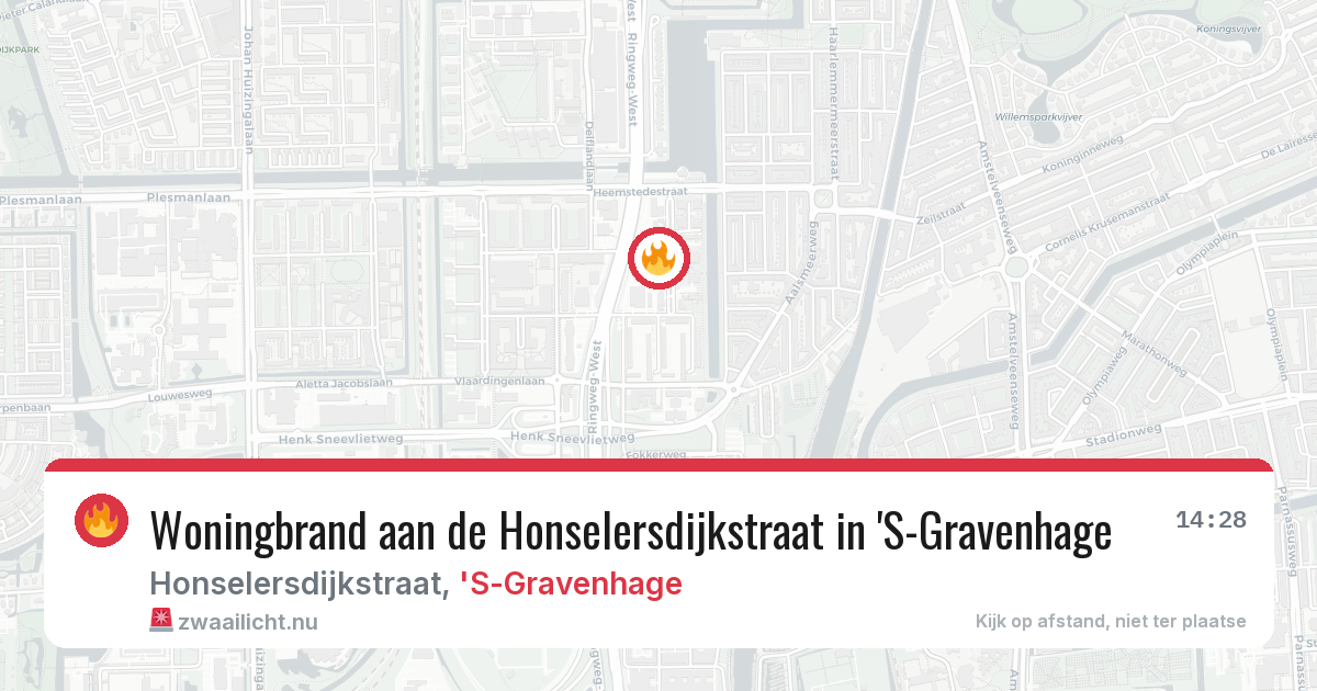 Woningbrand aan de Honselersdijkstraat in 'S-Gravenhage — 11 feb 2026