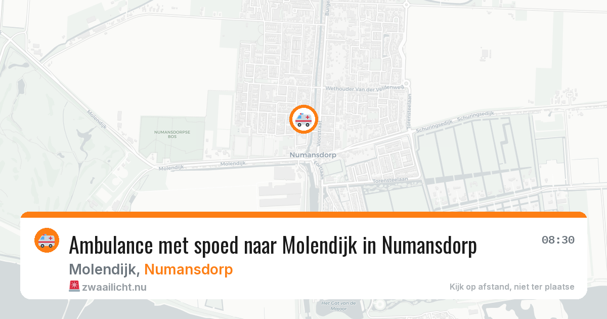 Ambulance met spoed naar Molendijk in Numansdorp — 18 jan 2026