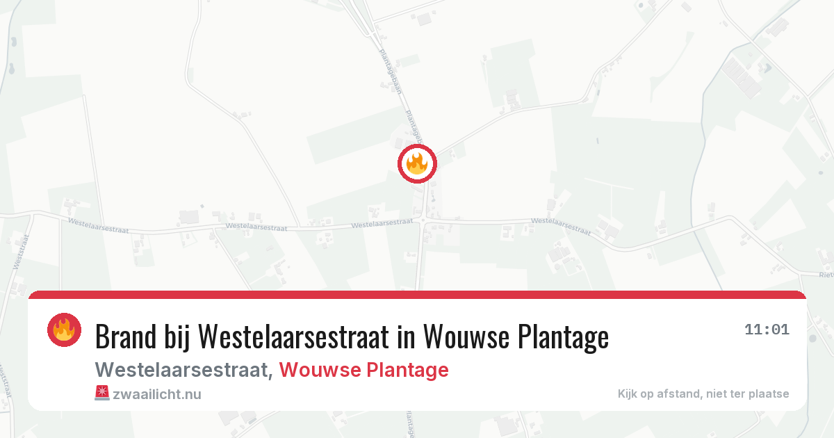 Brand bij Westelaarsestraat in Wouwse Plantage — 10 jul 2026