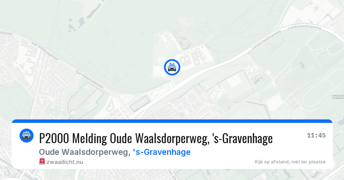 P2000 Melding Oude Waalsdorperweg, 's-Gravenhage — 18 jul 2026