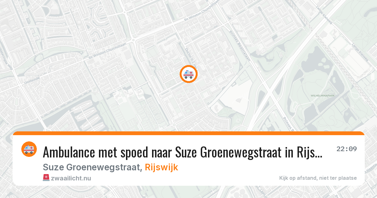 Ambulance met spoed naar Suze Groenewegstraat in Rijswijk — 11 mei 2026