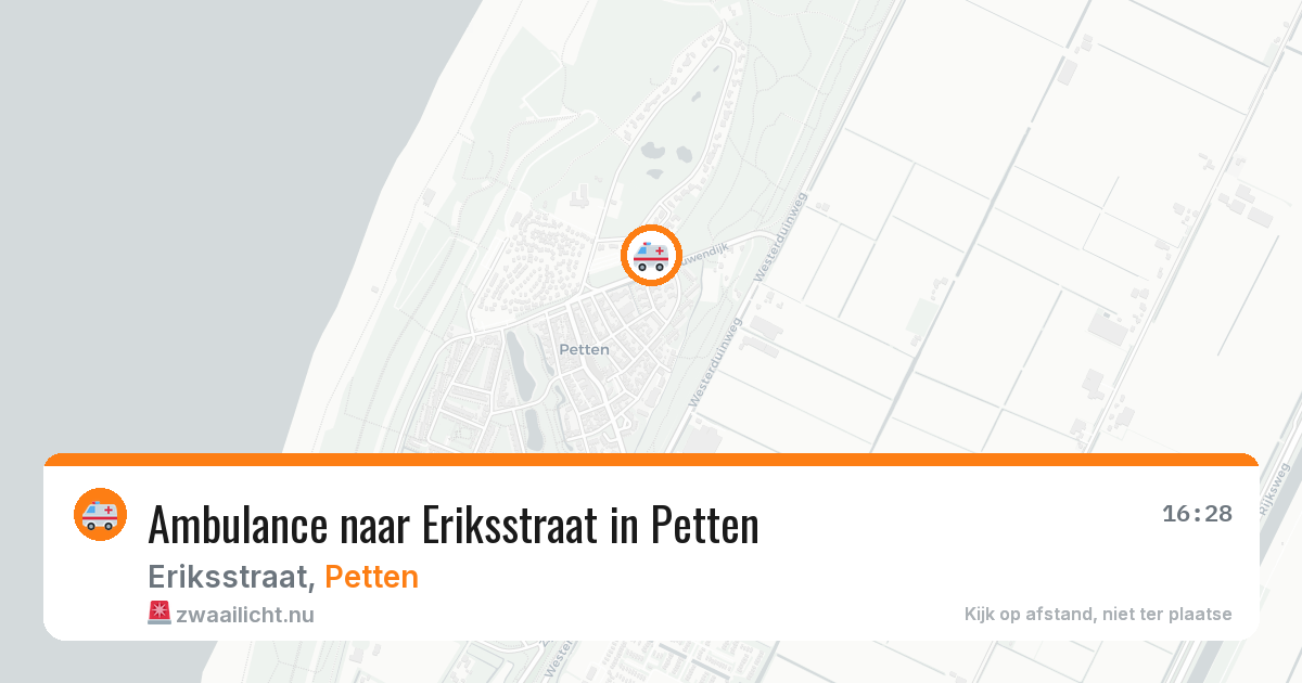Ambulance naar Eriksstraat in Petten — 20 jul 2026