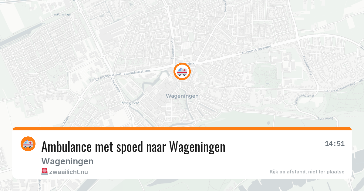 Ambulance met spoed naar Wageningen — 28 feb 2026 | 🚨 Zwaailicht.nu