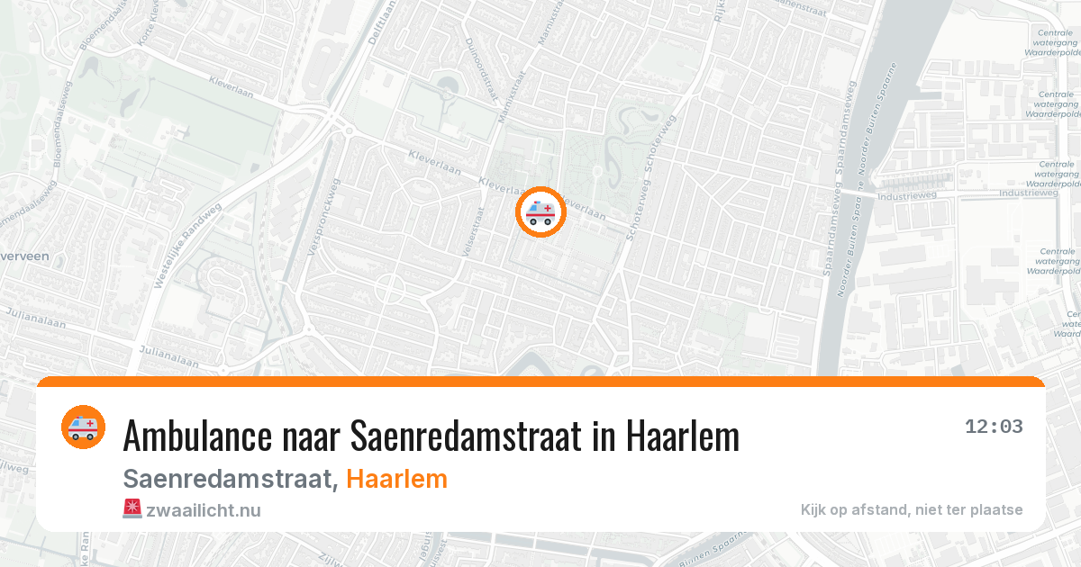 Ambulance naar Saenredamstraat in Haarlem — 18 jul 2026
