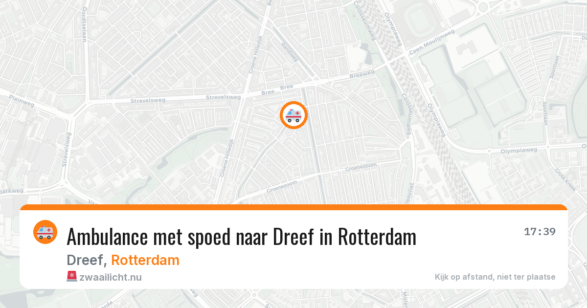Ambulance met spoed naar Dreef in Rotterdam — 19 mei 2026