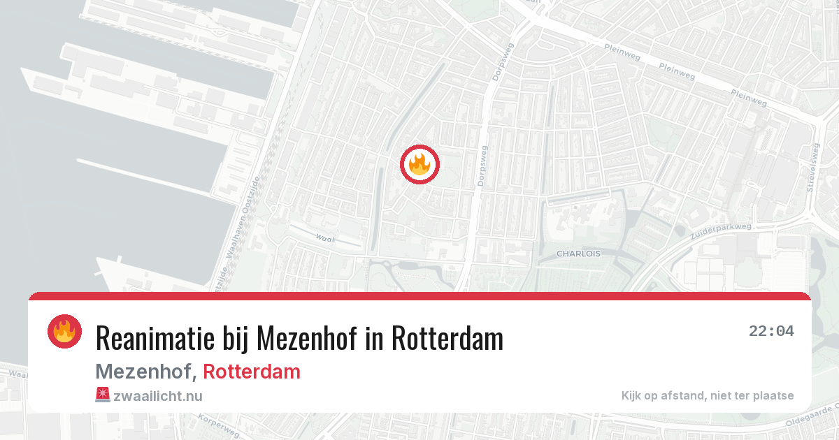 Reanimatie bij Mezenhof in Rotterdam — 19 jul 2026