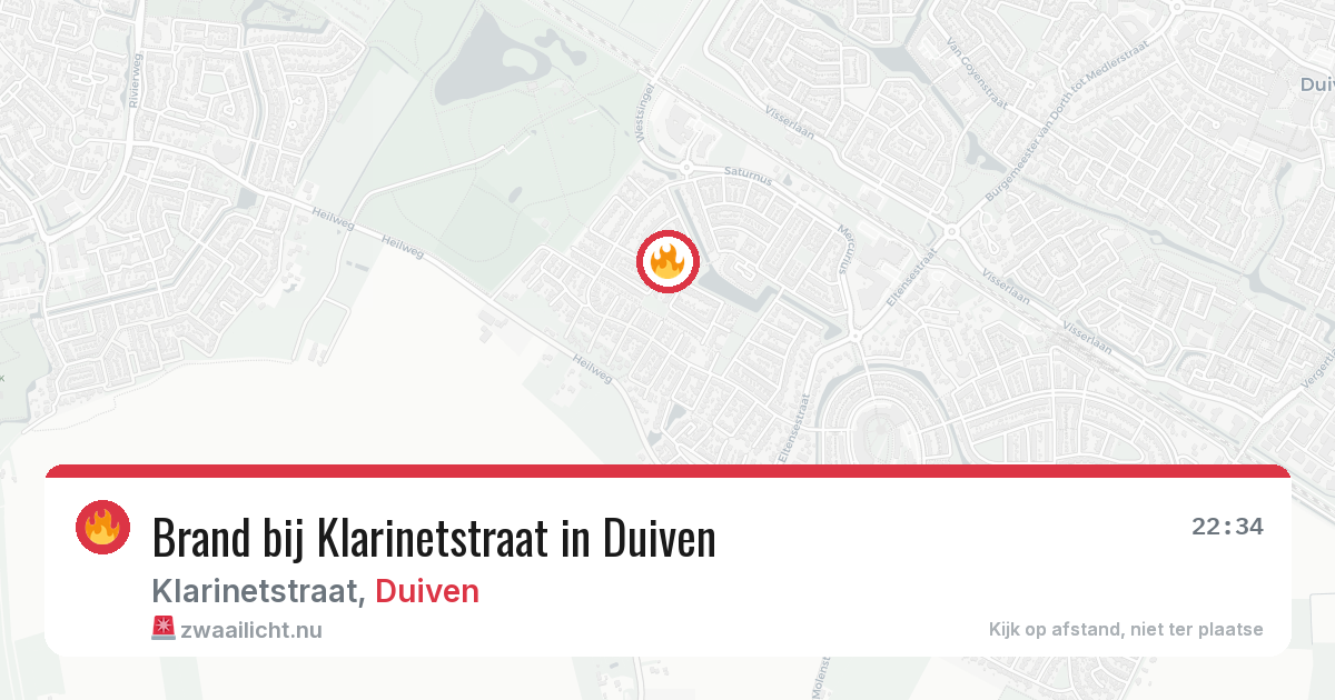 Brand bij Klarinetstraat in Duiven — 18 mei 2026