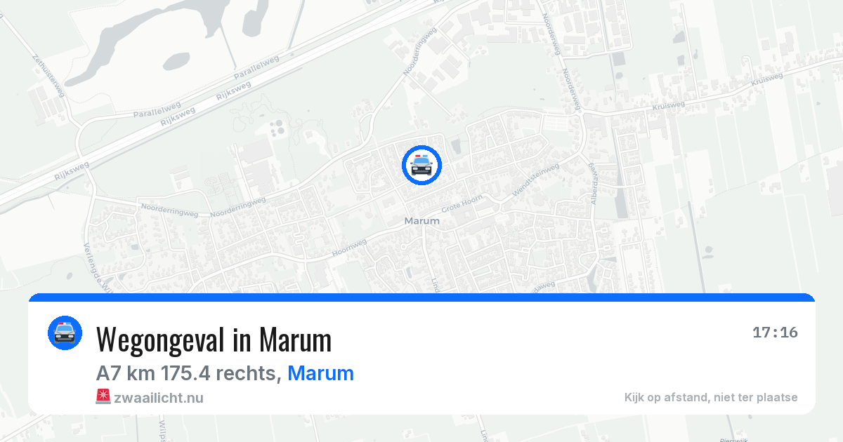 Wegongeval in Marum — 1 jul 2026