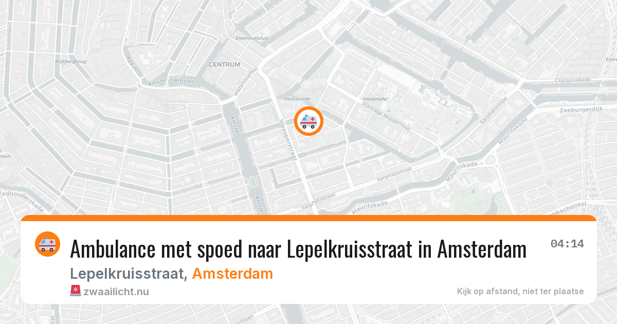 Ambulance met spoed naar Lepelkruisstraat in Amsterdam — 27 apr 2026