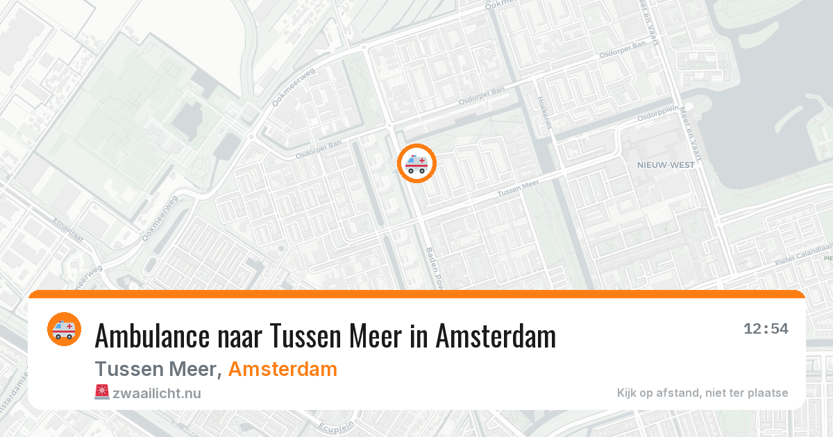 Ambulance naar Tussen Meer in Amsterdam — 17 jul 2026