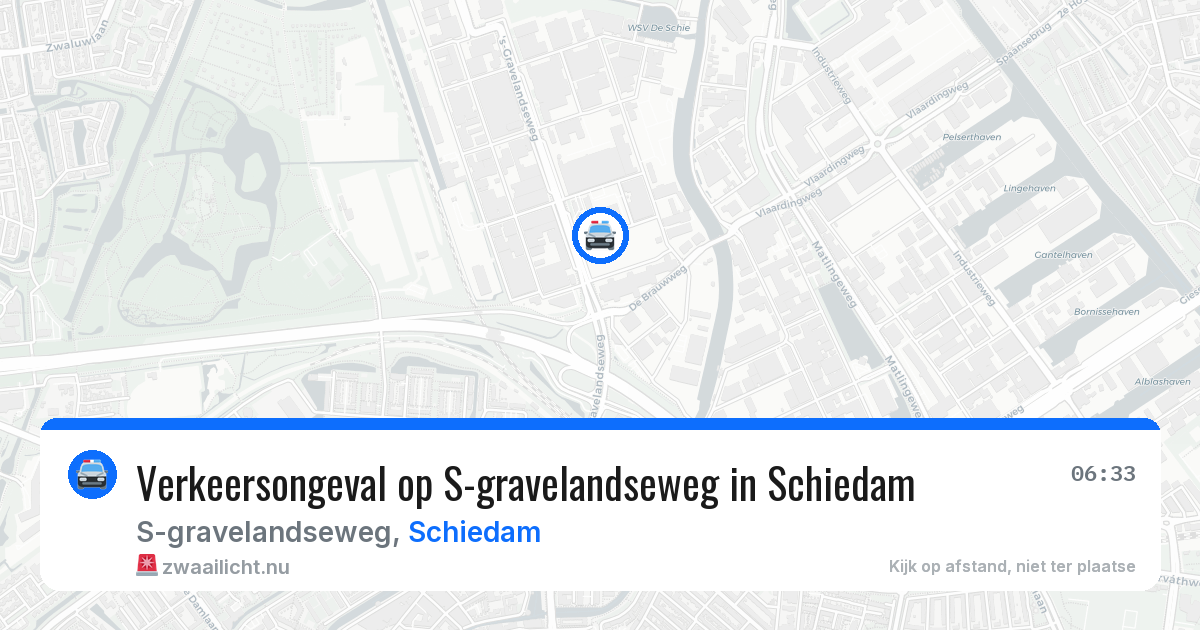 Verkeersongeval op S-gravelandseweg in Schiedam — 30 mrt 2026