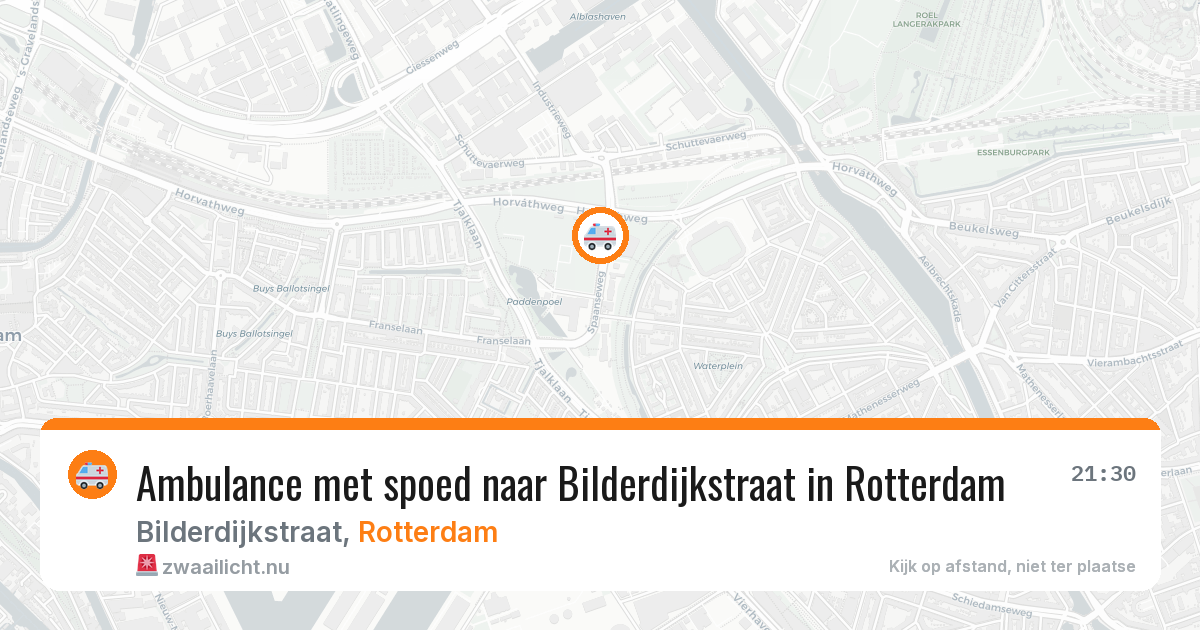 Ambulance met spoed naar Bilderdijkstraat in Rotterdam — 27 mrt 2026