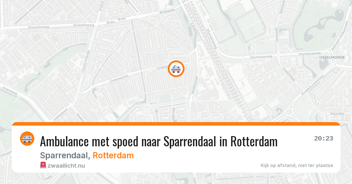 Ambulance met spoed naar Sparrendaal in Rotterdam — 16 apr 2026