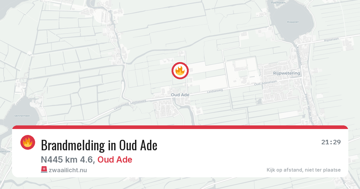 Brandmelding in Oud Ade — 28 apr 2026