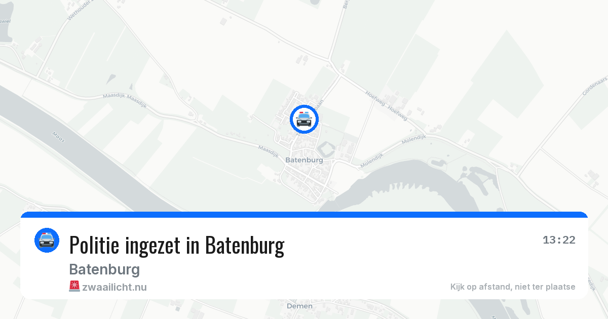 Politie ingezet in Batenburg — 22 jan 2026 | 🚨 Zwaailicht.nu