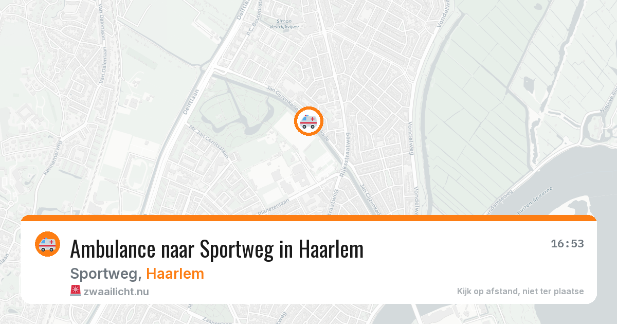 Ambulance naar Sportweg in Haarlem — 28 mrt 2026