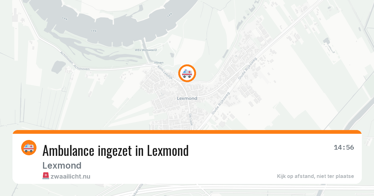 Ambulance ingezet in Lexmond — 12 jul 2026