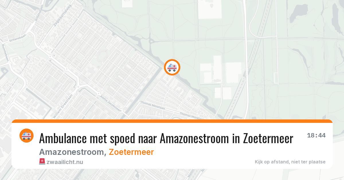 Ambulance met spoed naar Amazonestroom in Zoetermeer — 26 apr 2026