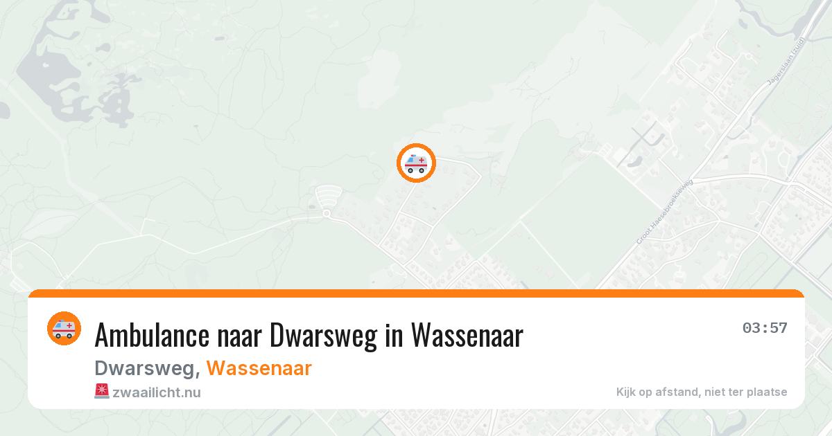 Ambulance naar Dwarsweg in Wassenaar — 16 jul 2026