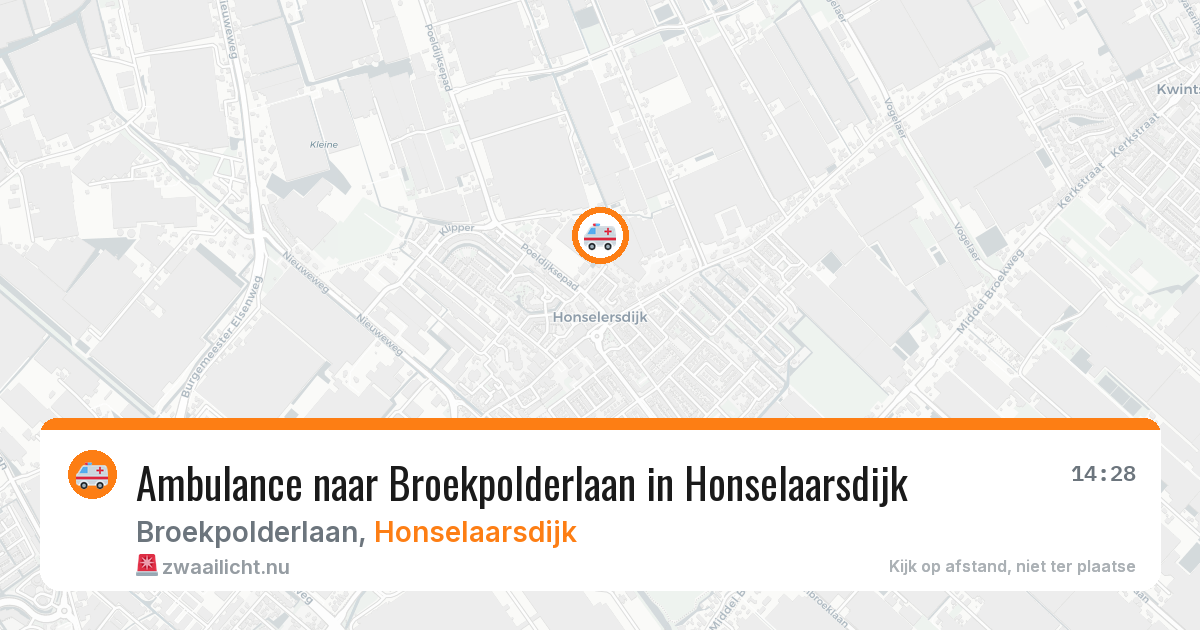 Ambulance naar Broekpolderlaan in Honselaarsdijk — 12 jul 2026