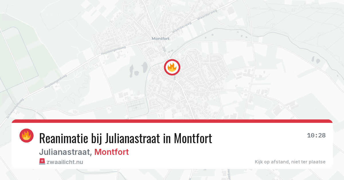 Reanimatie bij Julianastraat in Montfort — 31 mei 2026