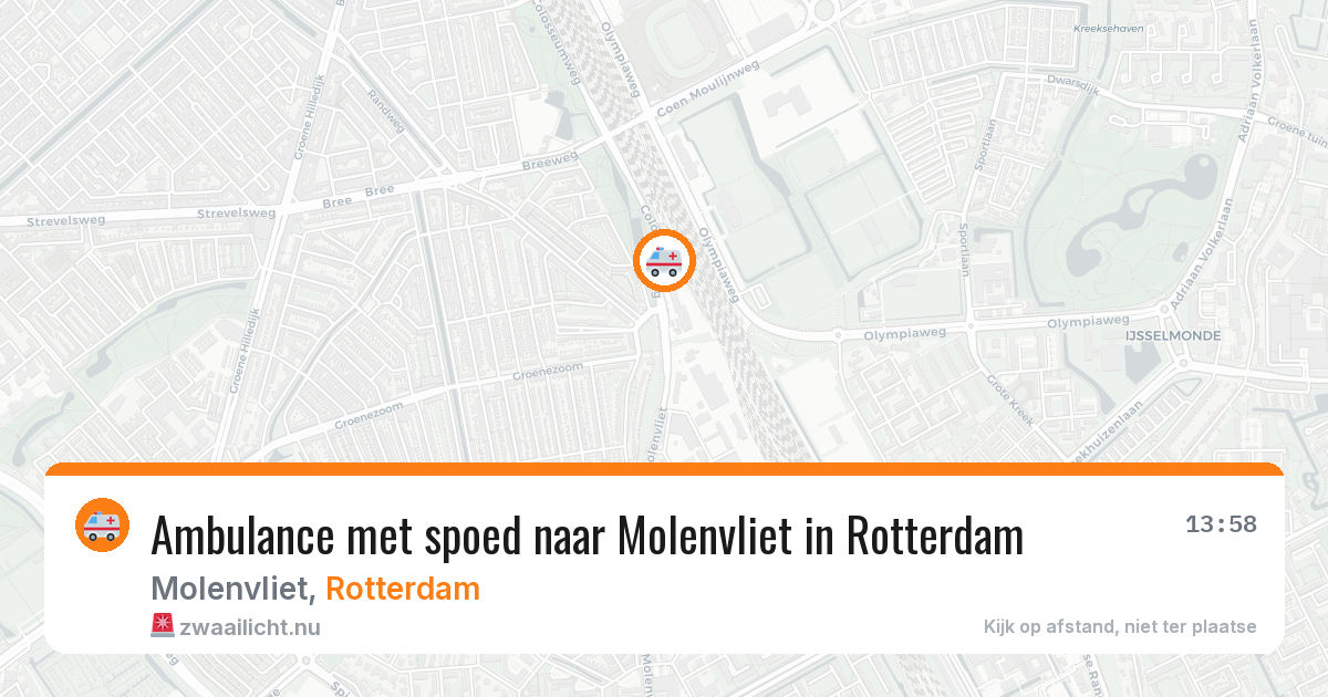 Ambulance met spoed naar Molenvliet in Rotterdam — 25 mrt 2026