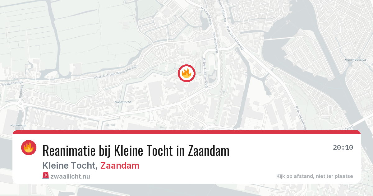 Reanimatie bij Kleine Tocht in Zaandam — 9 jul 2026