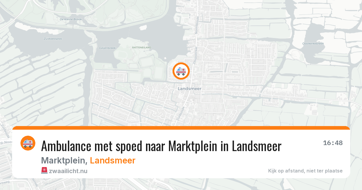 Ambulance met spoed naar Marktplein in Landsmeer — 15 jul 2026