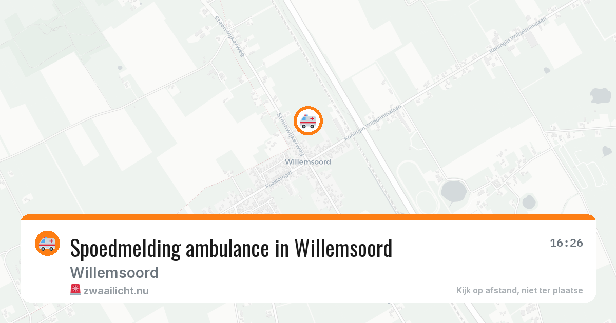 Spoedmelding ambulance in Willemsoord — 30 apr 2026