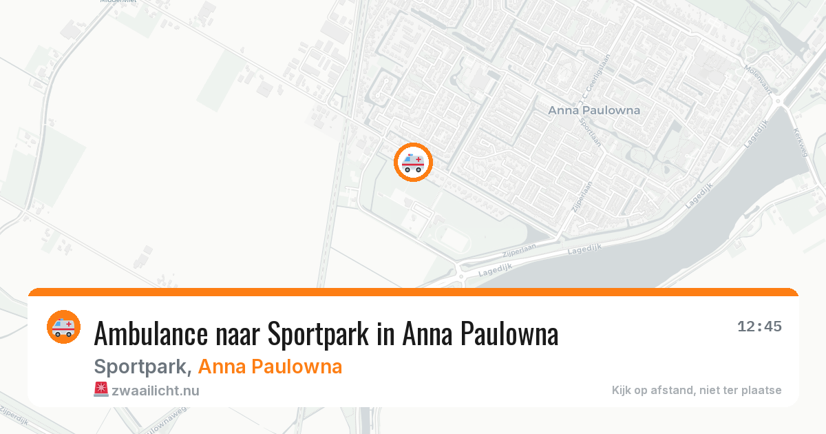 Ambulance naar Sportpark in Anna Paulowna — 6 mei 2026