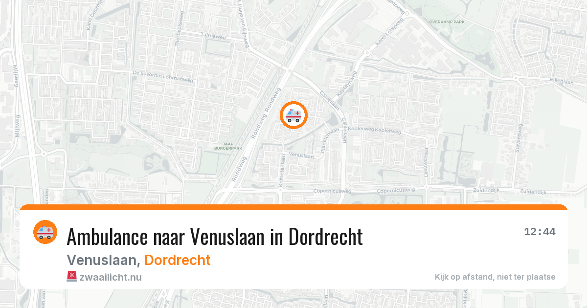 Ambulance naar Venuslaan in Dordrecht — 18 jul 2026