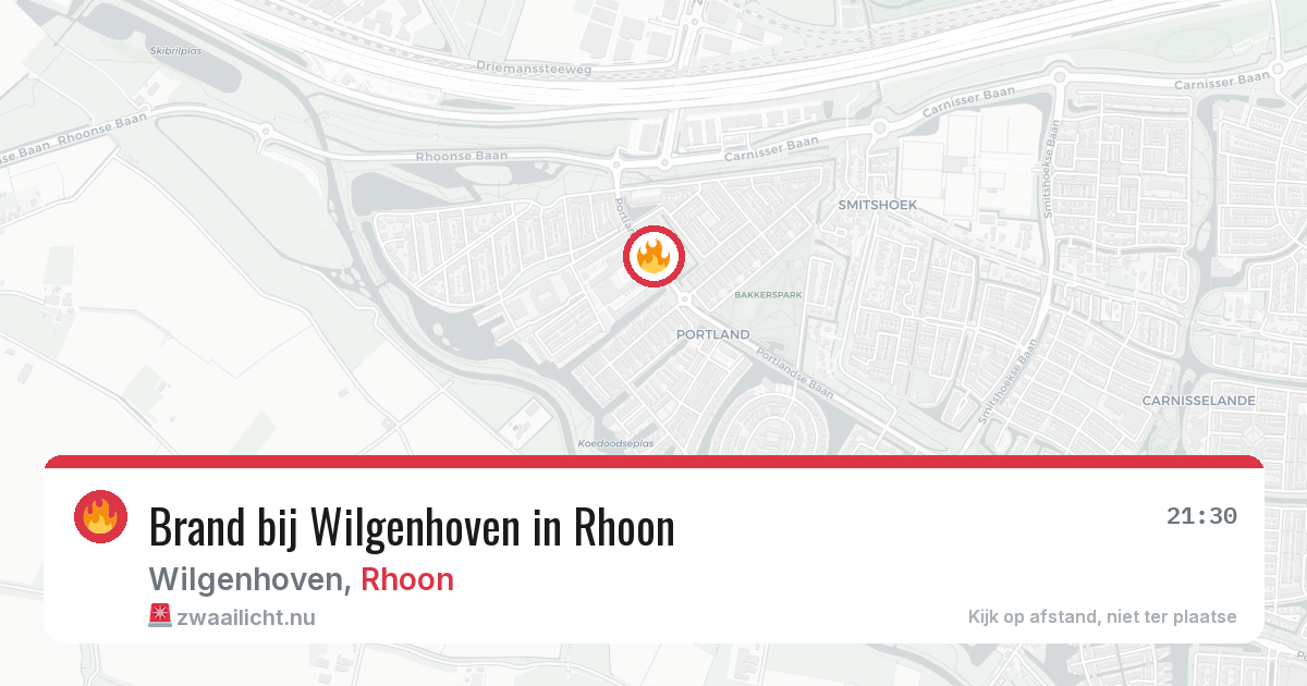 Brand bij Wilgenhoven in Rhoon — 7 apr 2026