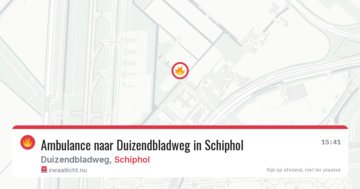Ambulance naar Duizendbladweg in Schiphol — 22 apr 2026