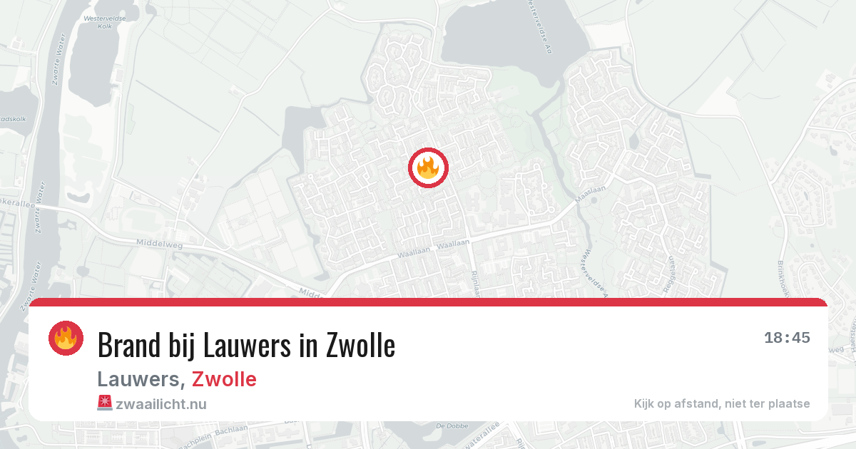 Brand bij Lauwers in Zwolle — 9 jul 2026