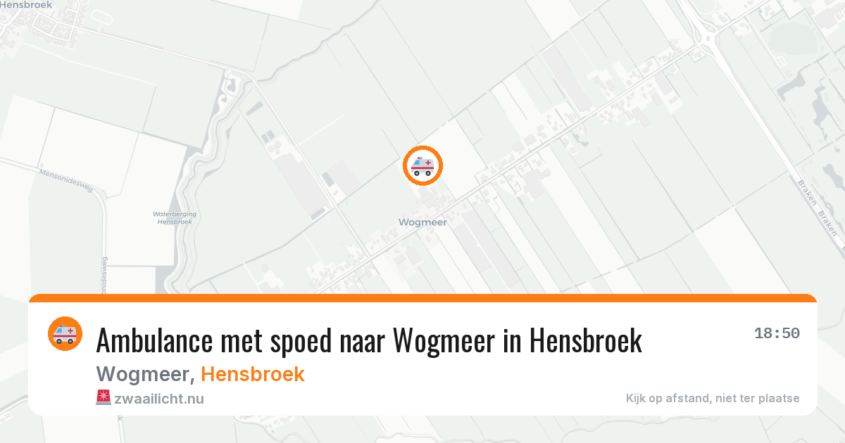 Ambulance met spoed naar Wogmeer in Hensbroek — 11 mei 2026