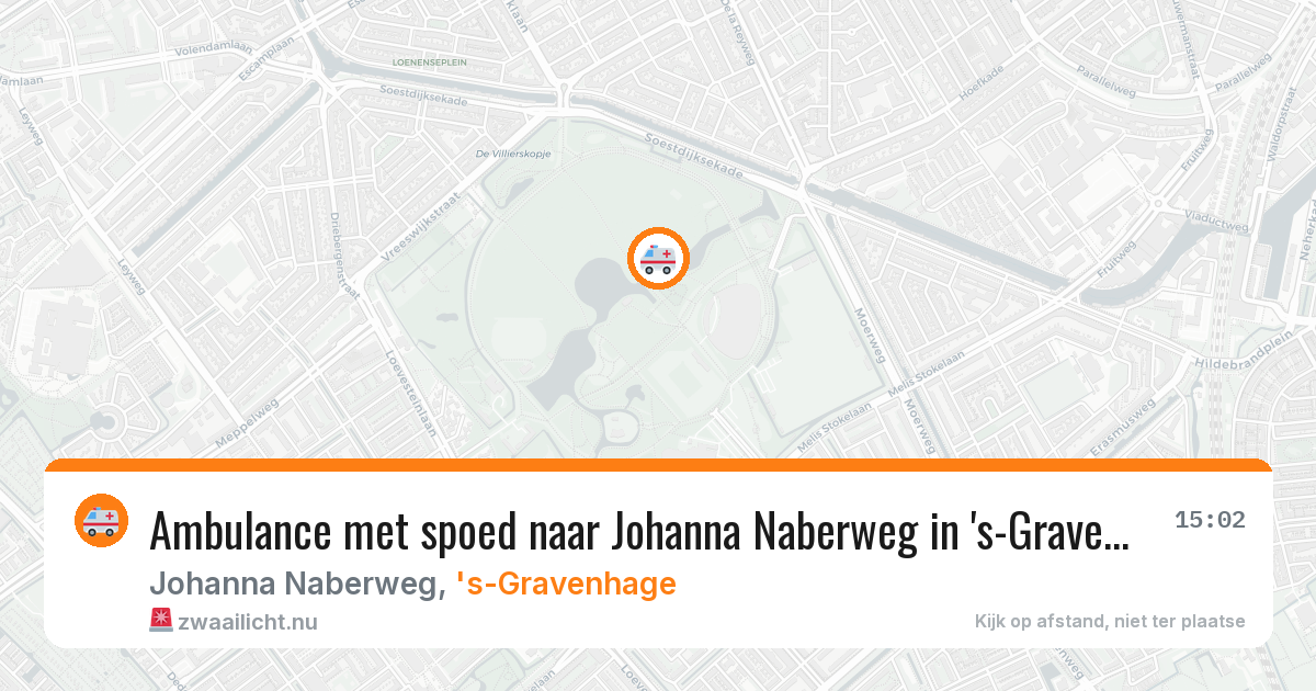 Ambulance met spoed naar Johanna Naberweg in 's-Gravenhage — 23 mei 2026