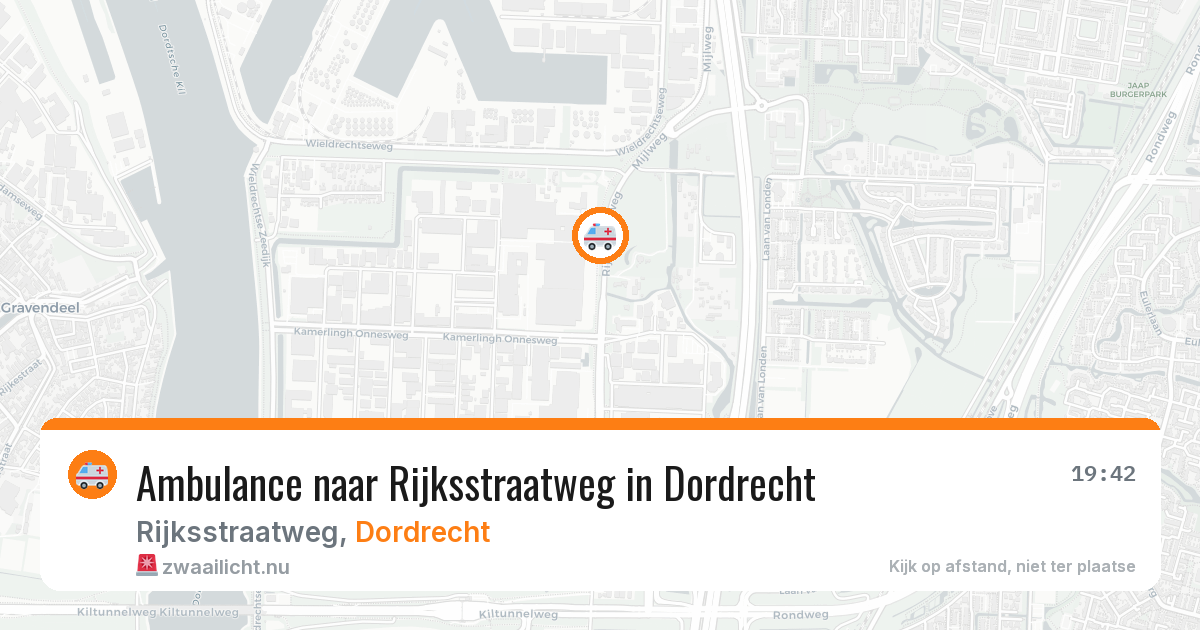 Ambulance naar Rijksstraatweg in Dordrecht — 20 jul 2026