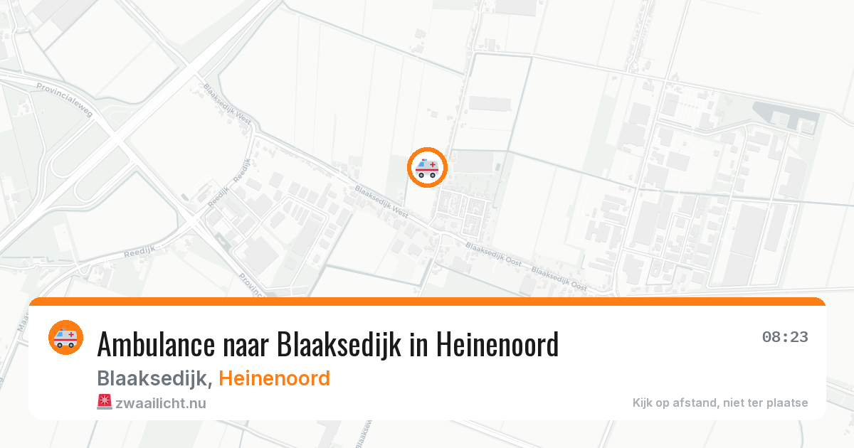 Ambulance naar Blaaksedijk in Heinenoord — 26 mei 2026