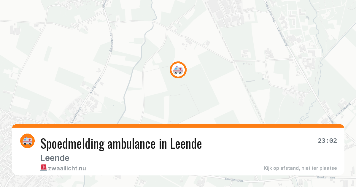 Spoedmelding ambulance in Leende — 19 jul 2026