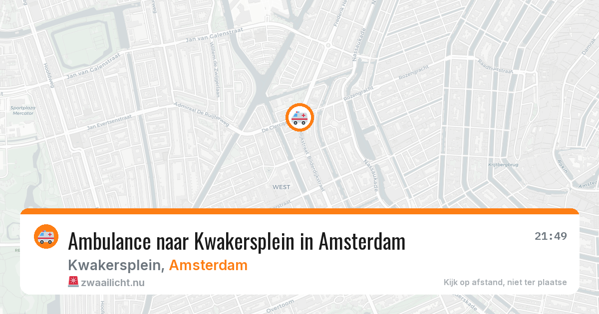 Ambulance naar Kwakersplein in Amsterdam — 30 mei 2026