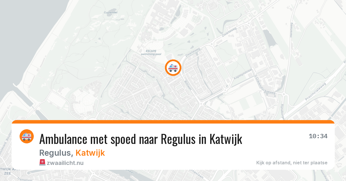 Ambulance met spoed naar Regulus in Katwijk — 14 mrt 2026