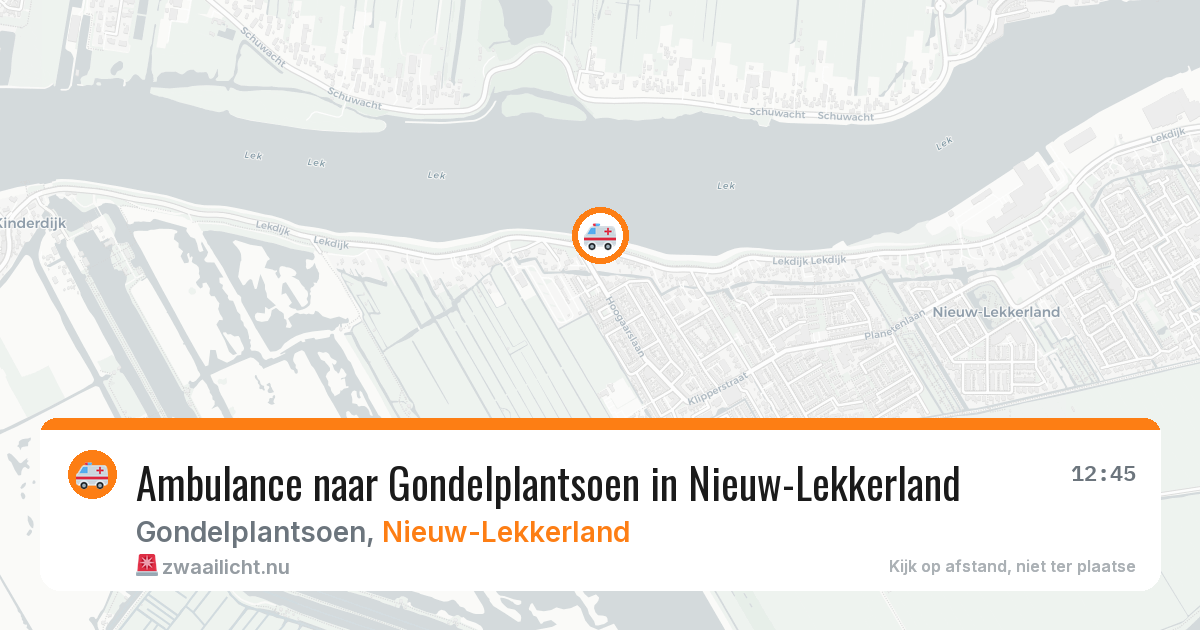 Ambulance naar Gondelplantsoen in Nieuw-Lekkerland — 1 jun 2026