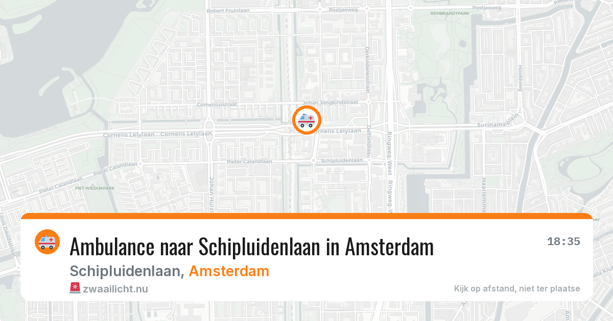 Ambulance naar Schipluidenlaan in Amsterdam — 20 mei 2026