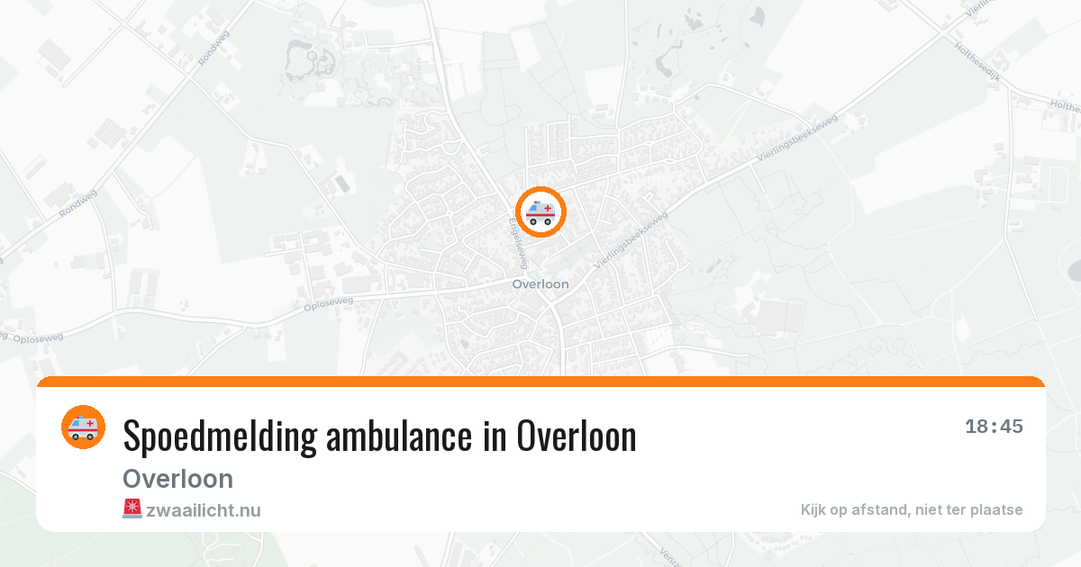 Spoedmelding ambulance in Overloon — 20 jun 2026