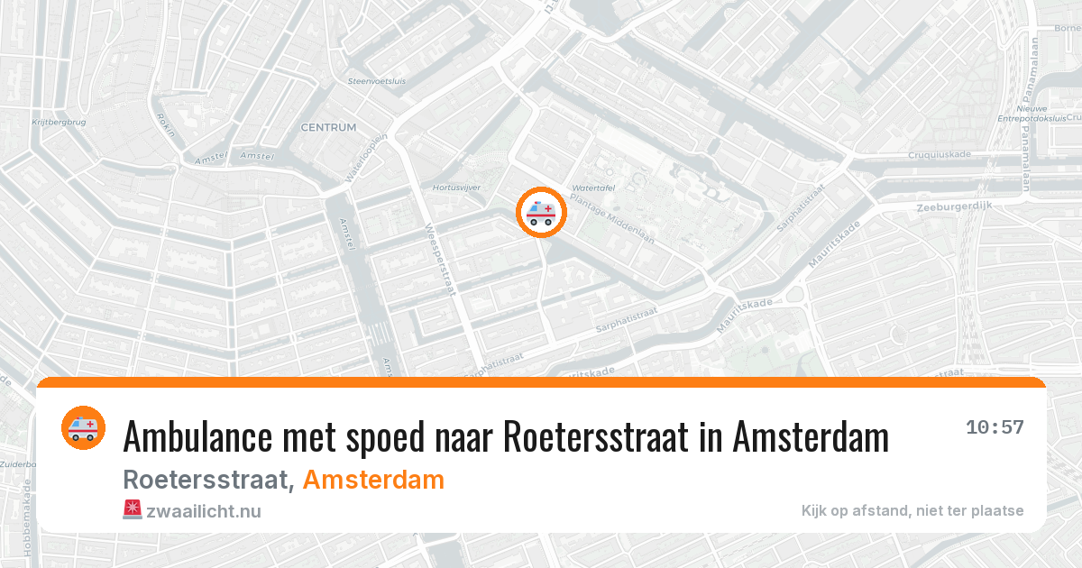 Ambulance met spoed naar Roetersstraat in Amsterdam — 1 apr 2026