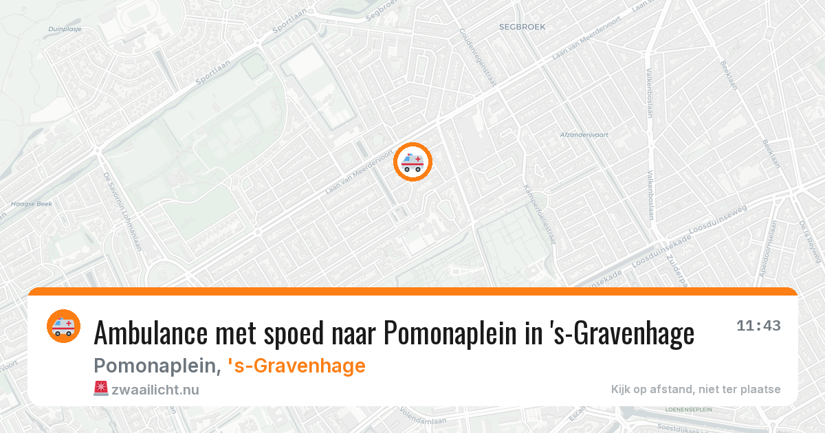 Ambulance met spoed naar Pomonaplein in 's-Gravenhage — 27 mei 2026