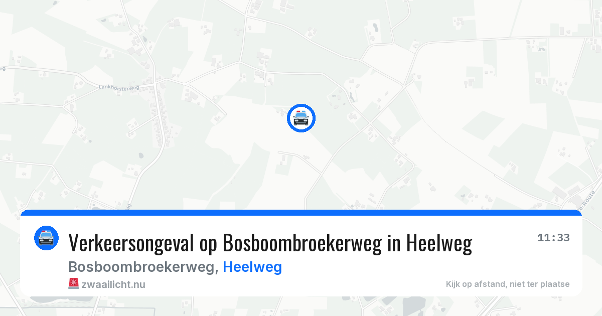 Verkeersongeval op Bosboombroekerweg in Heelweg — 12 mei 2026