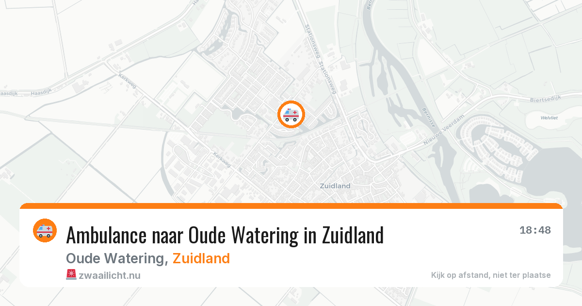 Ambulance naar Oude Watering in Zuidland — 10 jul 2026
