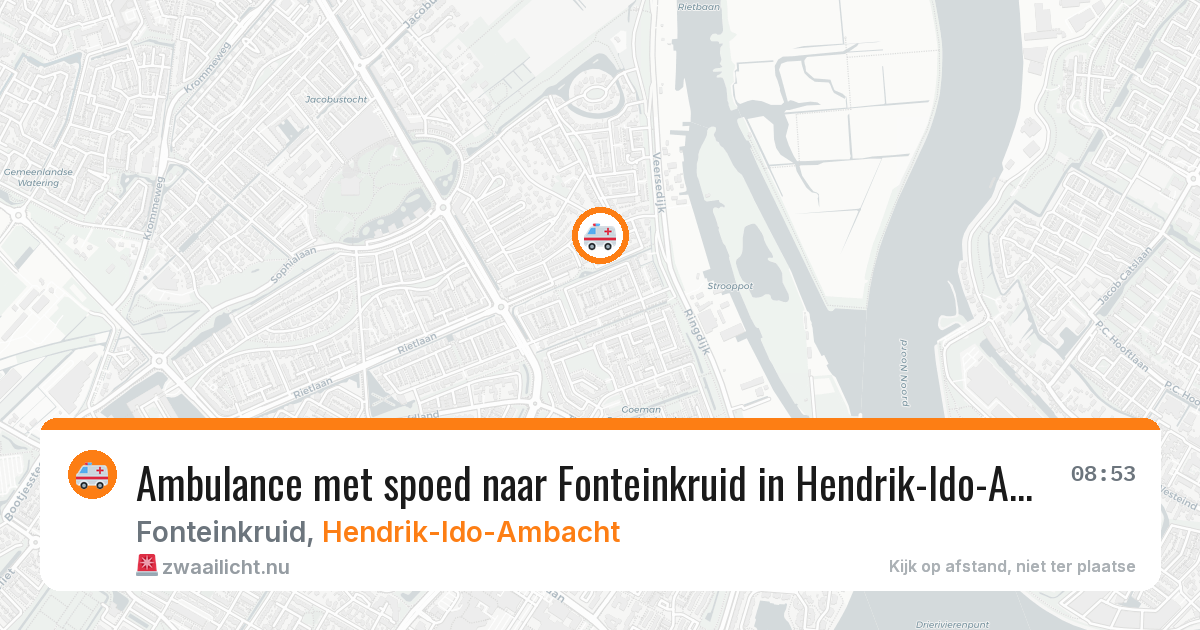 Ambulance met spoed naar Fonteinkruid in Hendrik-Ido-Ambacht — 5 jun 2026